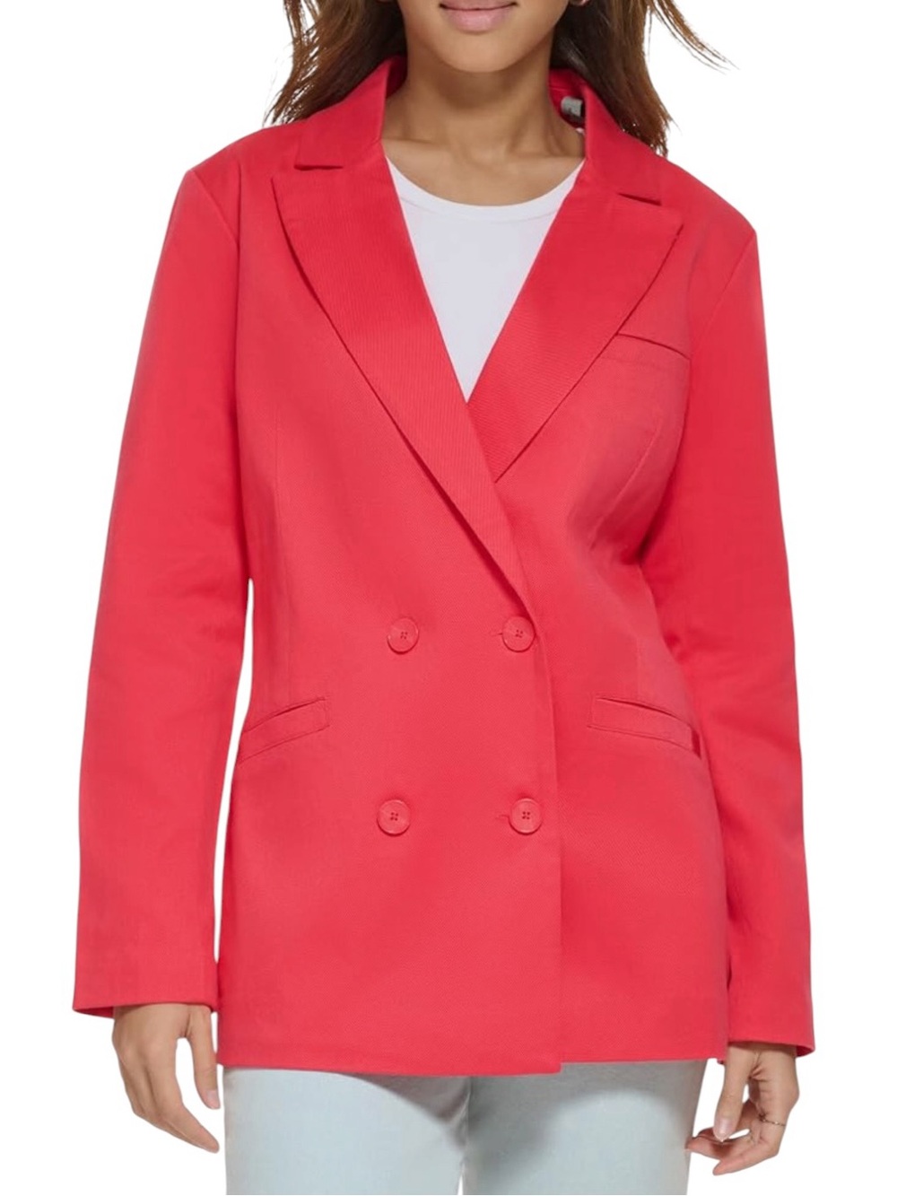 New Levi's Tailored Double-breasted Oversized Blazer in Red Size Medium - Picture 14 of 14